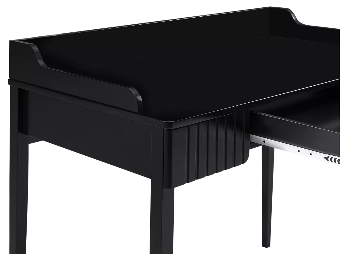 Bureau console avec 1 tiroir - MDF - Noir mat - RENEVI de Pascal Morabito
