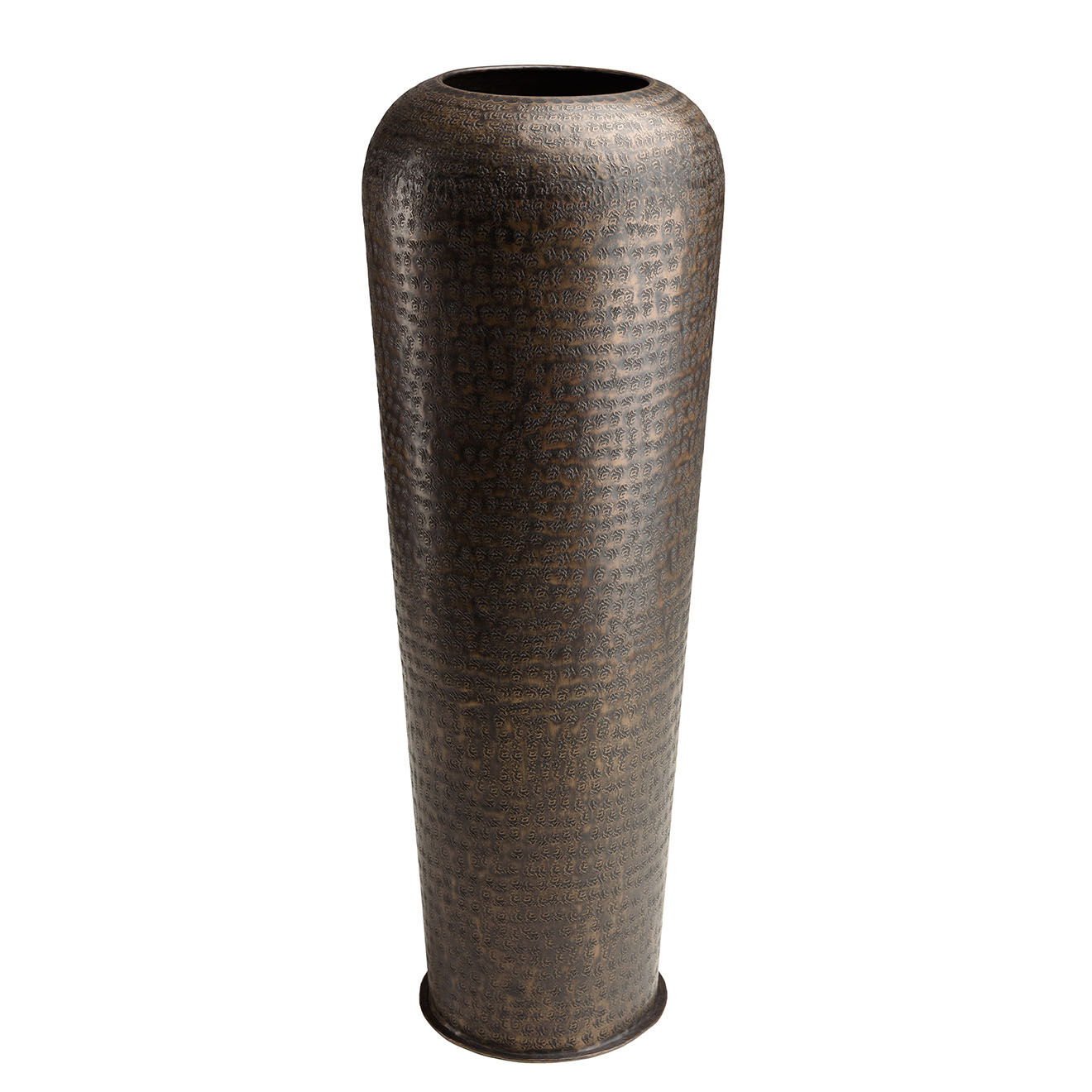 Macabane Vase avec gravures Honoré cuivre noir antique - D.31xH.88 cm