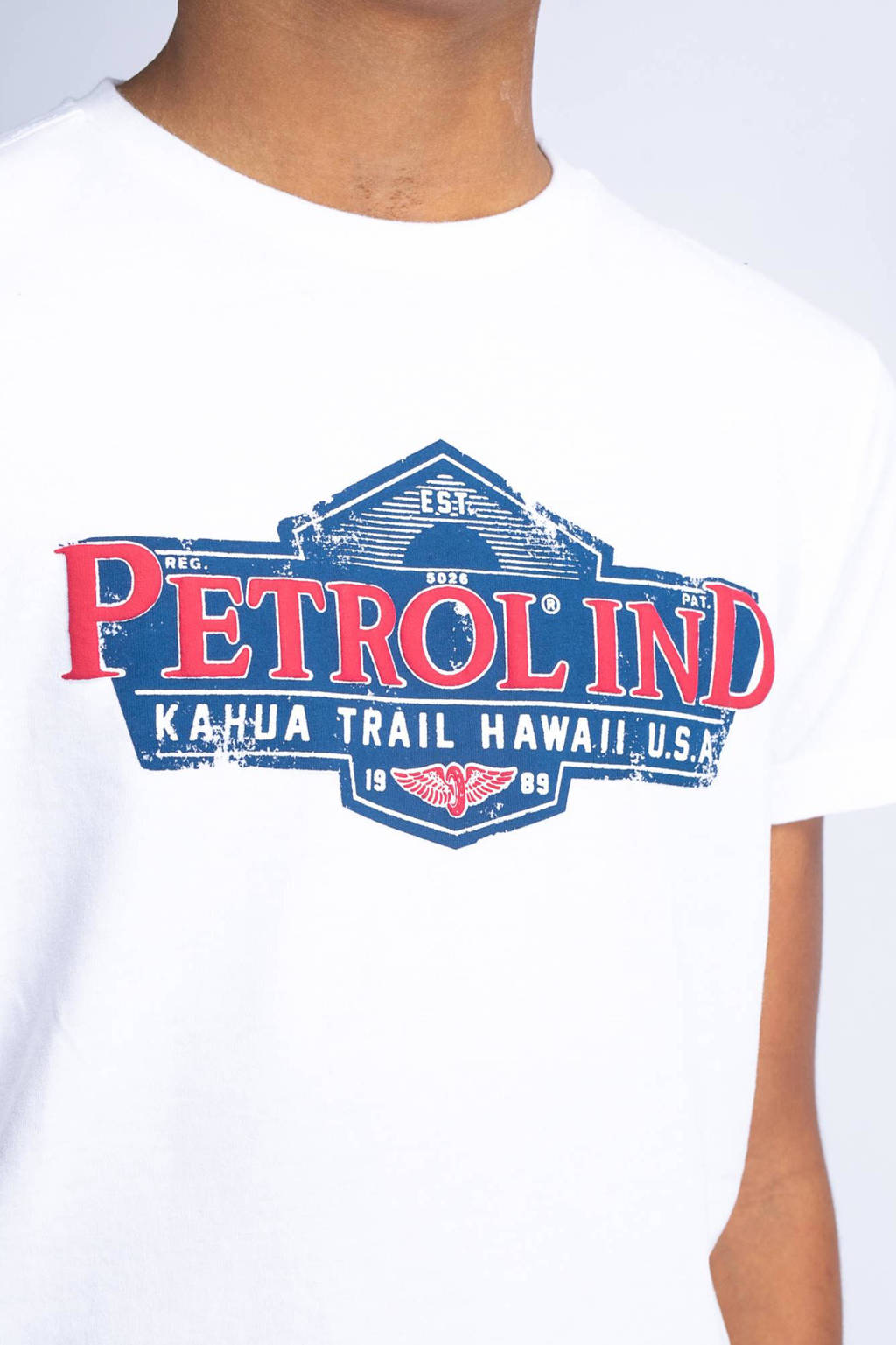 Petrol Industries T-shirt met logo wit