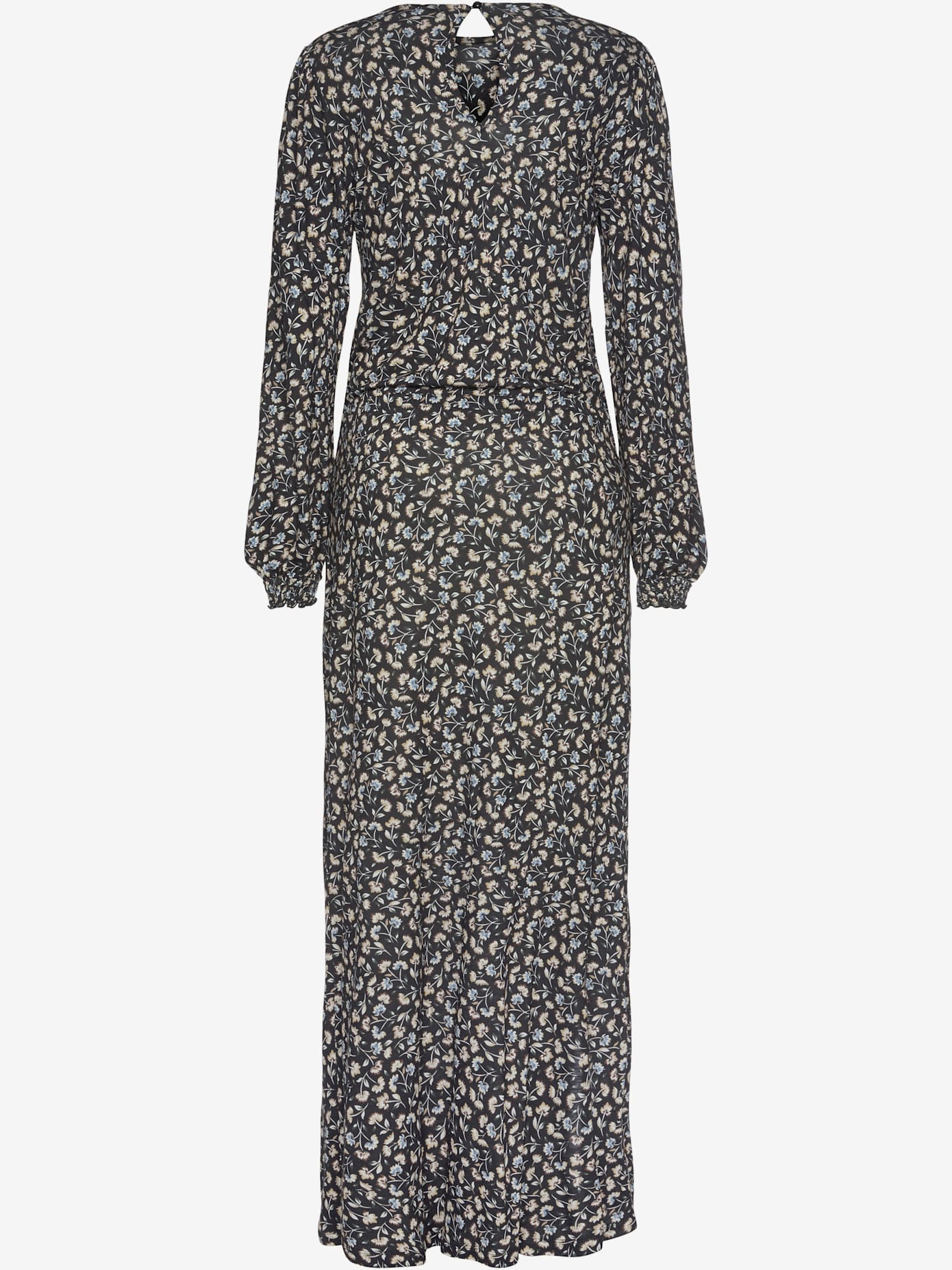 Robe mi-longue robe midi avec encolure ronde