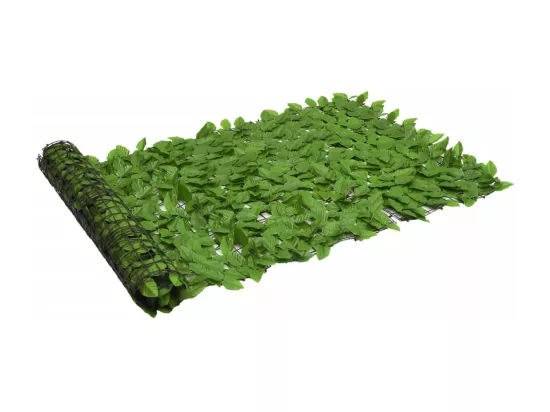Écran de balcon avec feuilles vert 200x100 cm