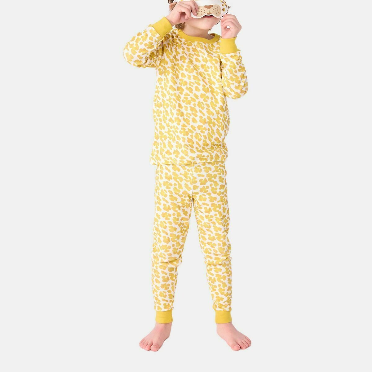 PETIT BATEAU<br>Pijama infantil de algodão com estampa de leopardo para crianças