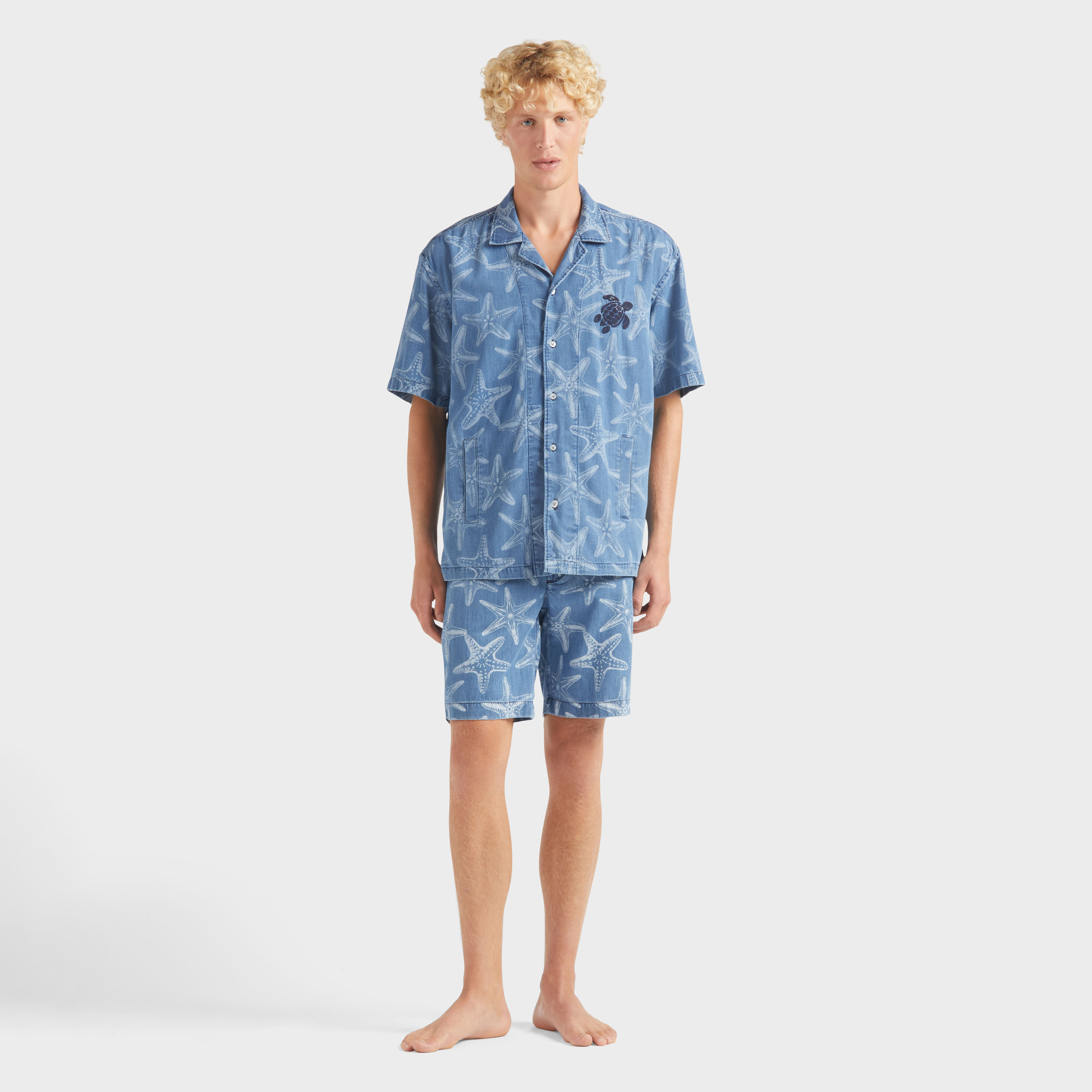 Chemise en jean homme imprimé Starfish Light