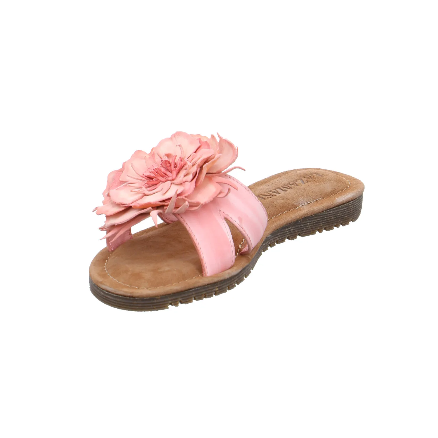 LAZAMANI Pantolette Koralle Leder