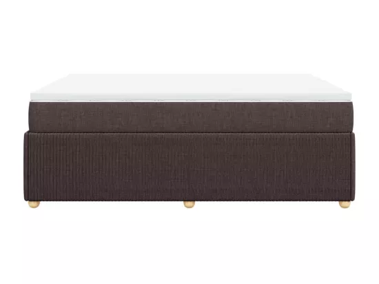 Sommier à lattes de lit avec matelas Marron foncé 160x200 cm