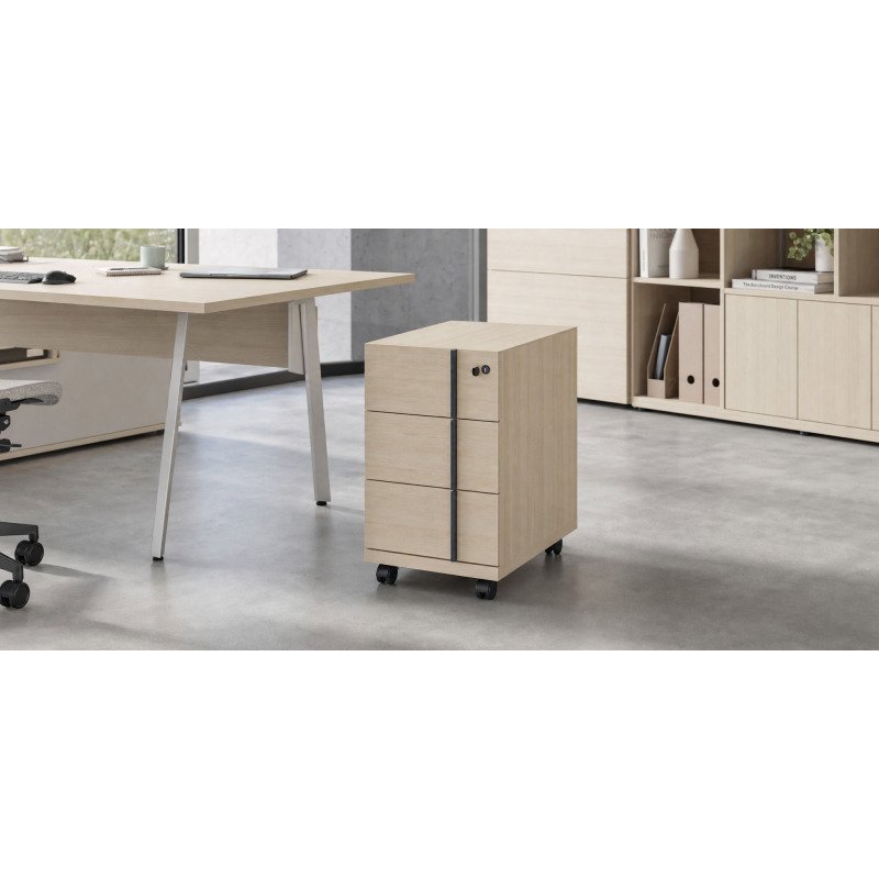 Caisson mobile 3 tiroirs Onyx