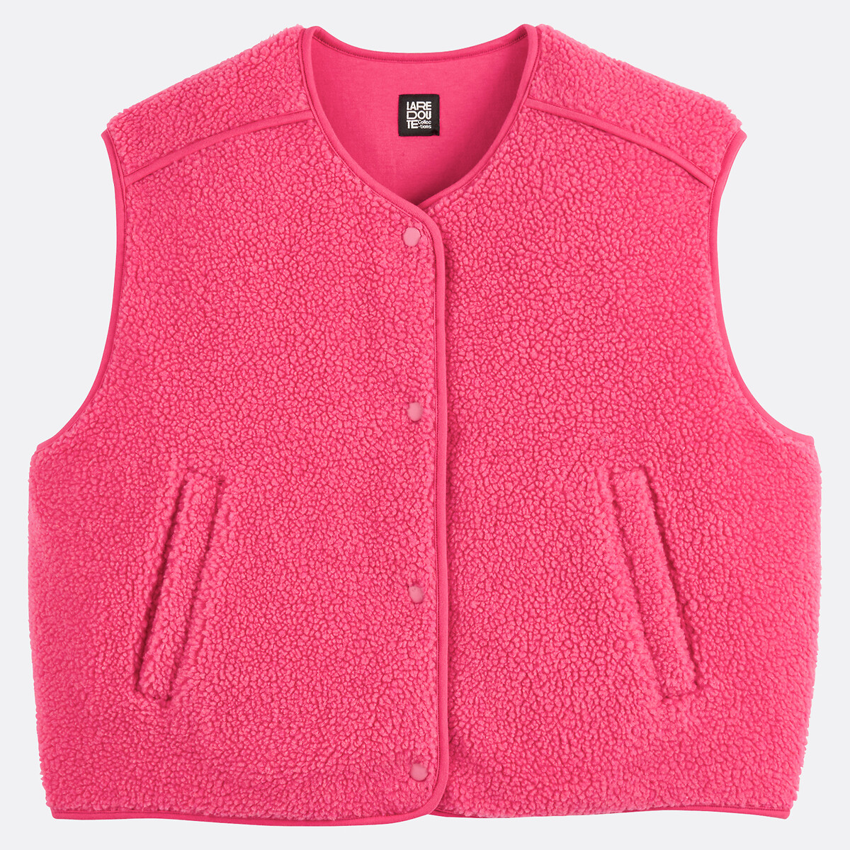 COLEÇÕES LA REDOUTE<br>Cardigã sherpa sem mangas