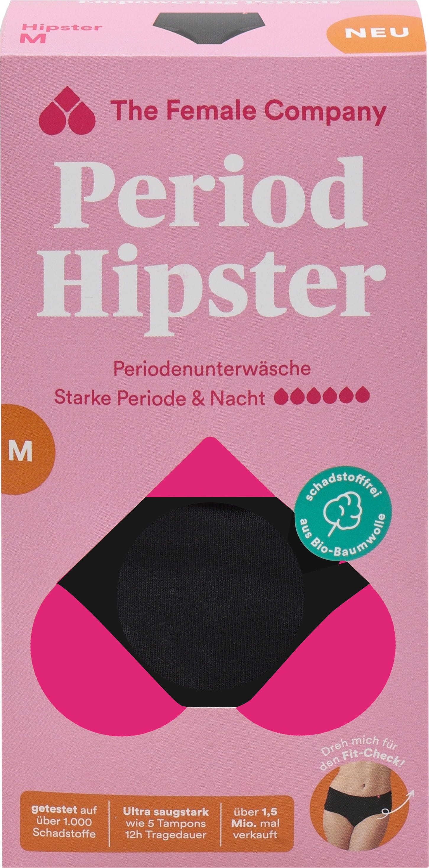 The Female Company  Hipster Cotton Black, S