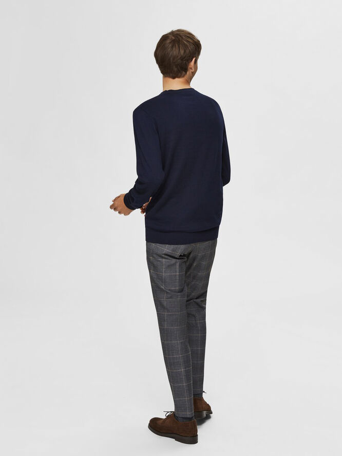 Selected Homme SLHBERG CREW NECK B NOOS Blå