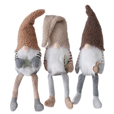 Lutin de Noël à longues jambes