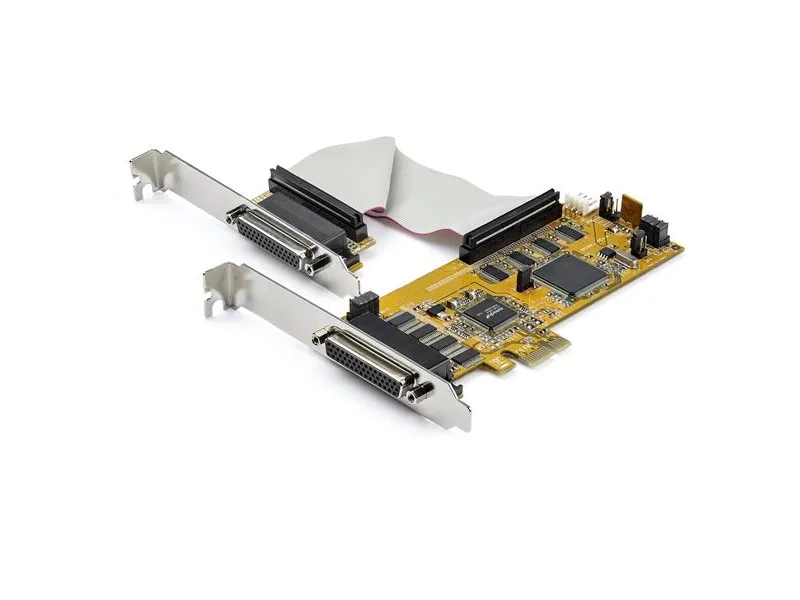 StarTech.com 8-Port PCI Express RS232 Serial Adapter Card, PCIe RS232 Serial Card, 16C1050 UART, Low Profile Serial DB9 Controller/Expansion Card, 15kV ESD Protection, Windows/Linux - Full Profile Bracket Incl - Seriel adapter - PCIe lavprofil - RS-2