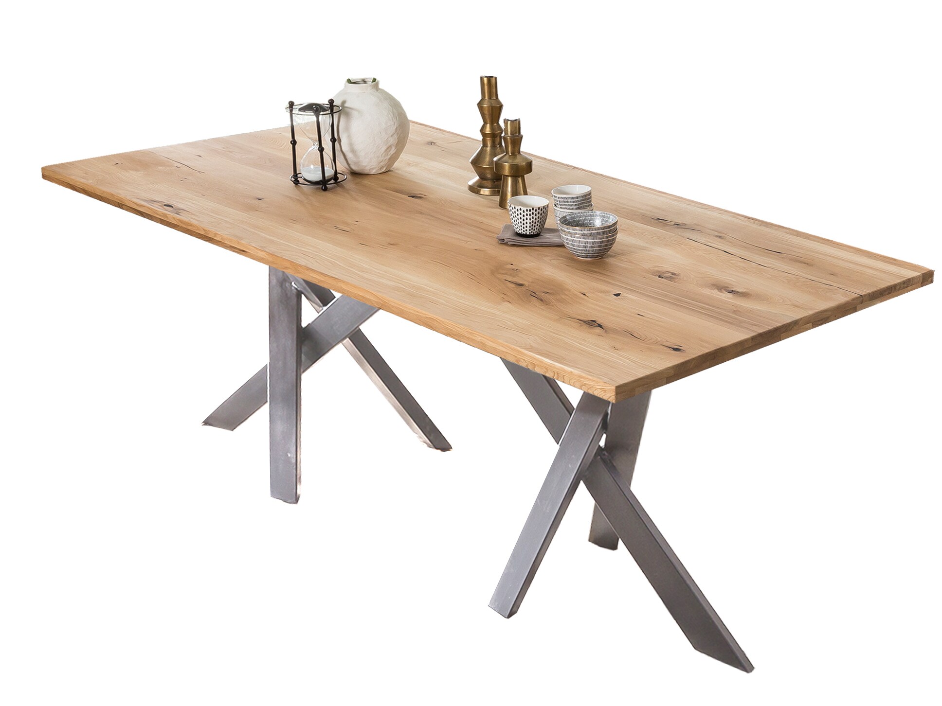 Tisch 180x100 Wildeiche Metall Esstisch Speisetisch Küchentisch Esszimmer Küche