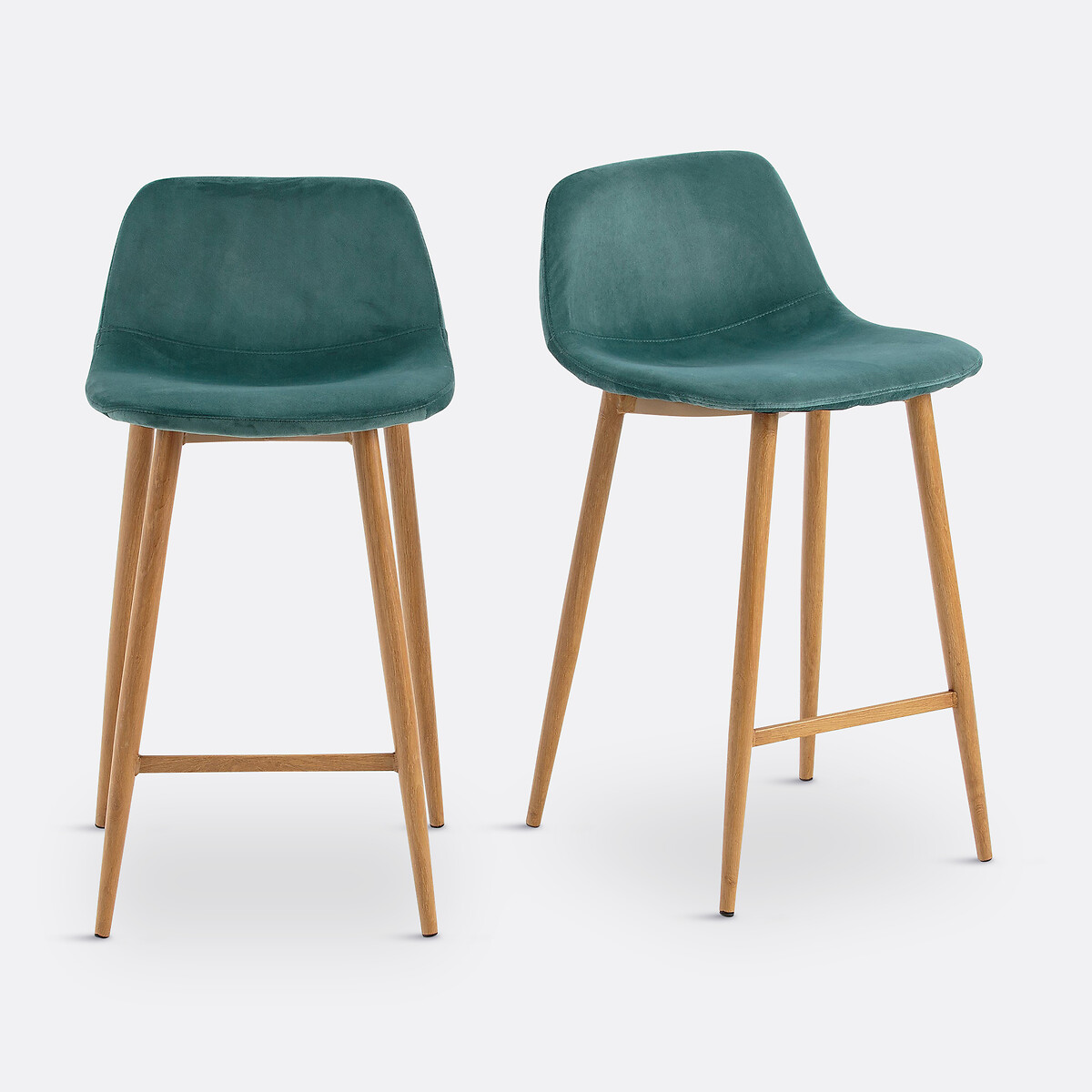 LA REDOUTE INTERIEURS<br>Conjunto de 2 bancos altos de altura média, Lavergne