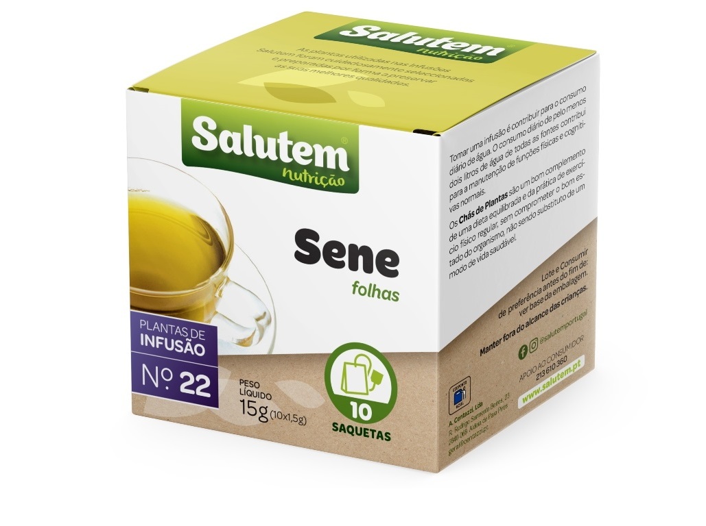 CHÁ SALUTEM INFUSÃO Nº22 SENE FOLHAS 10 SAQUETAS
