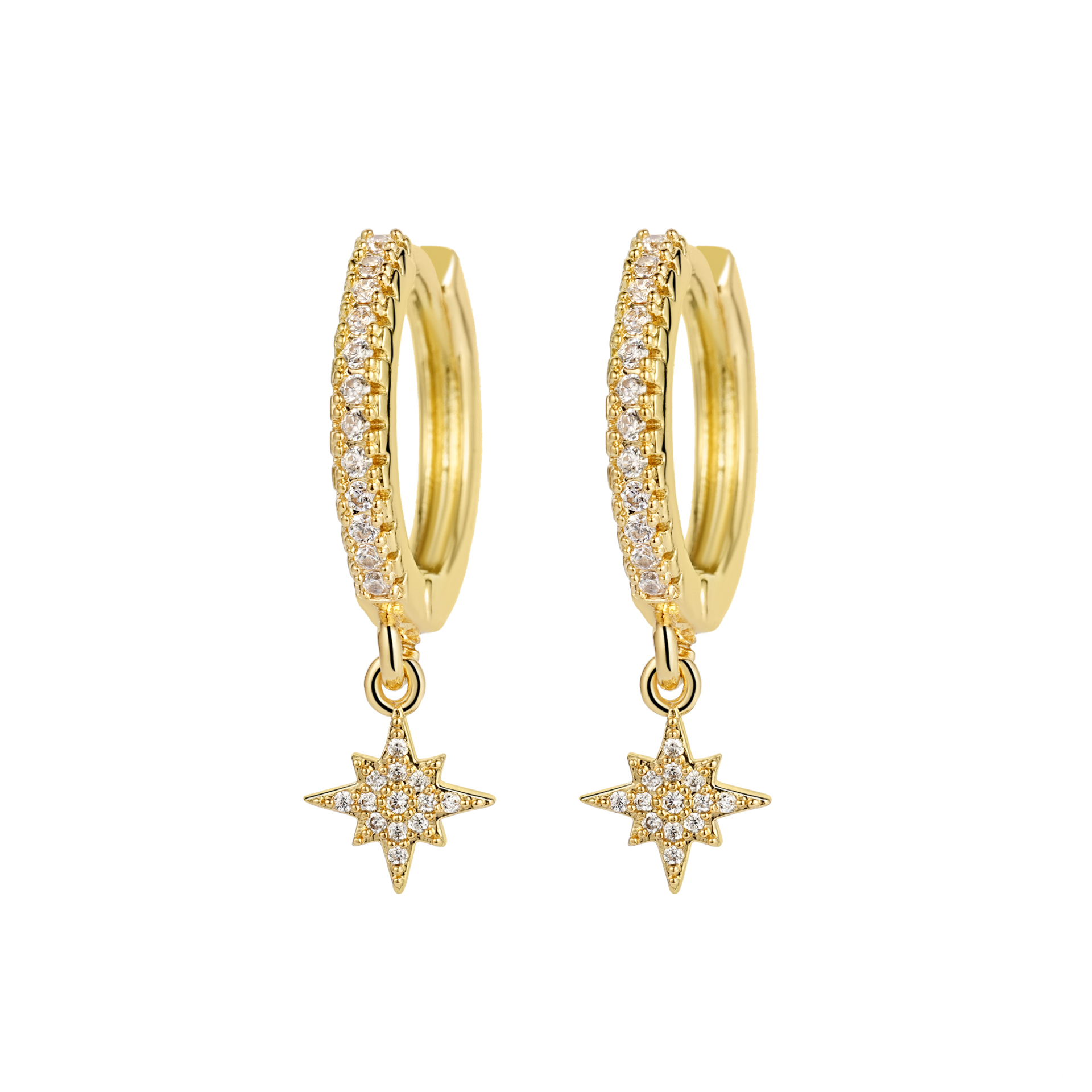 By Sophia Golden Star Earrings