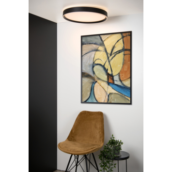 Lucide NURIA plafonnière Ø 50 cm LED dimb. 2700K 3 StepDim Zwart