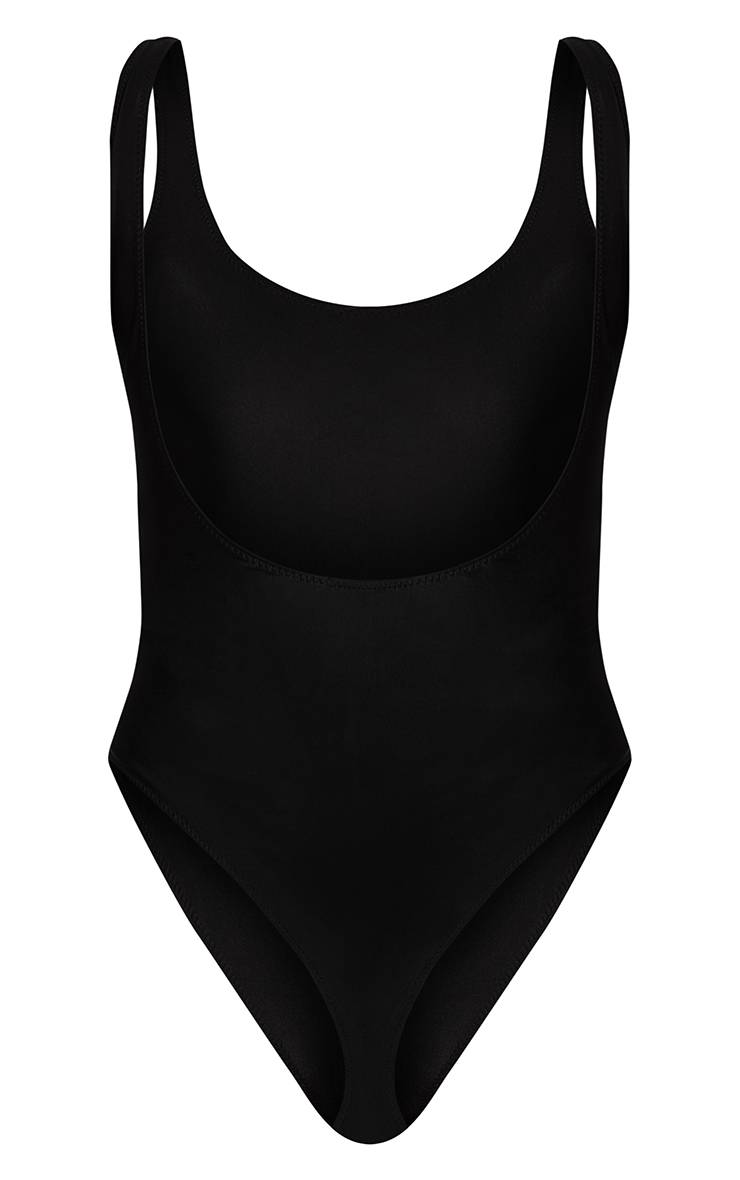 Noir Maillot De Bain Échancré Basique.