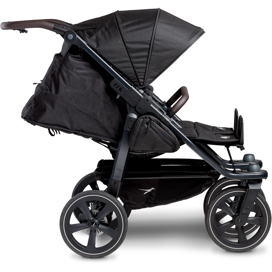 tfk Zwillingskinderwagen Duo 2 mit Luftkammer-Set Schwarz