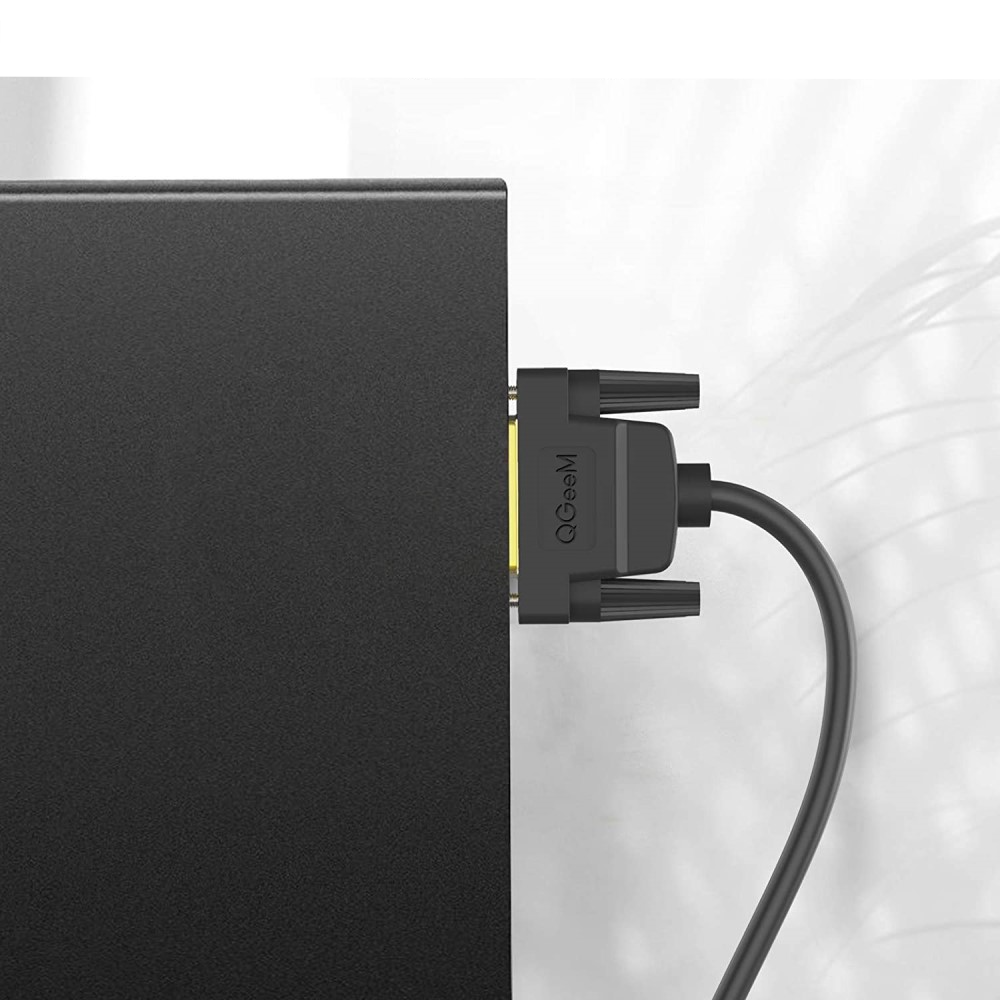 (1.8m) DVI auf DVI 4K Ultra HD Video Kabel Adapter Konverter mit vergoldeten Kontakten - Schwarz