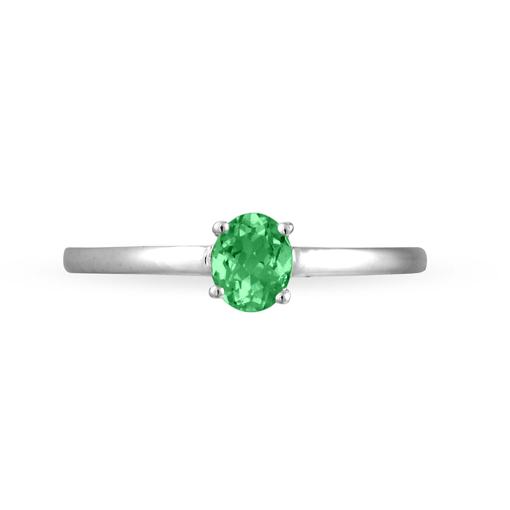 Bague Lily Or Blanc Emeraude