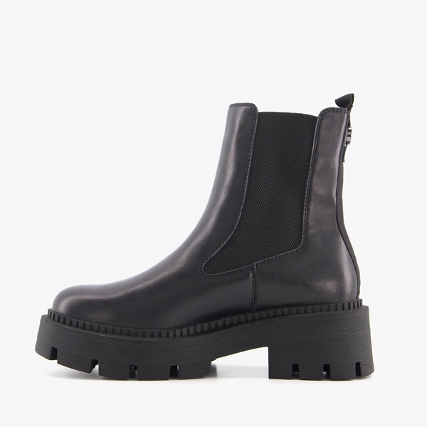 Tamaris leren dames chelsea boots zwart