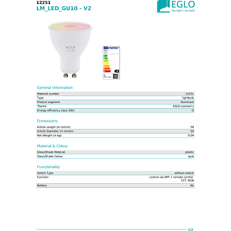 Eglo Connect-Z LED spotpære 4,9W - multifarvet lys