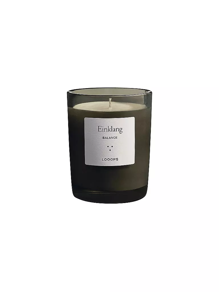 LOOOPS Duftkerze 250g  EINKLANG dunkelgrün