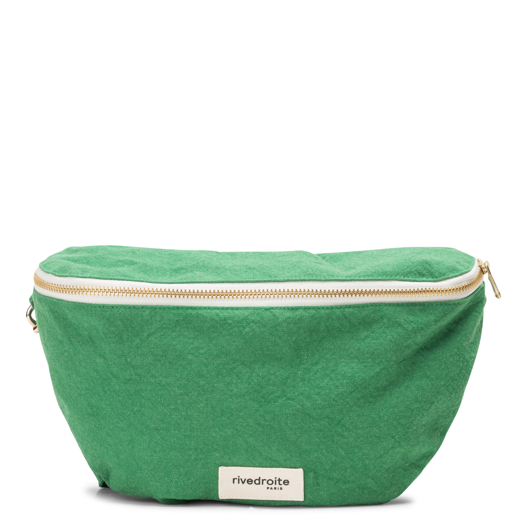 CUSTINE - Sac banane en coton recyclé imprimé | Vert