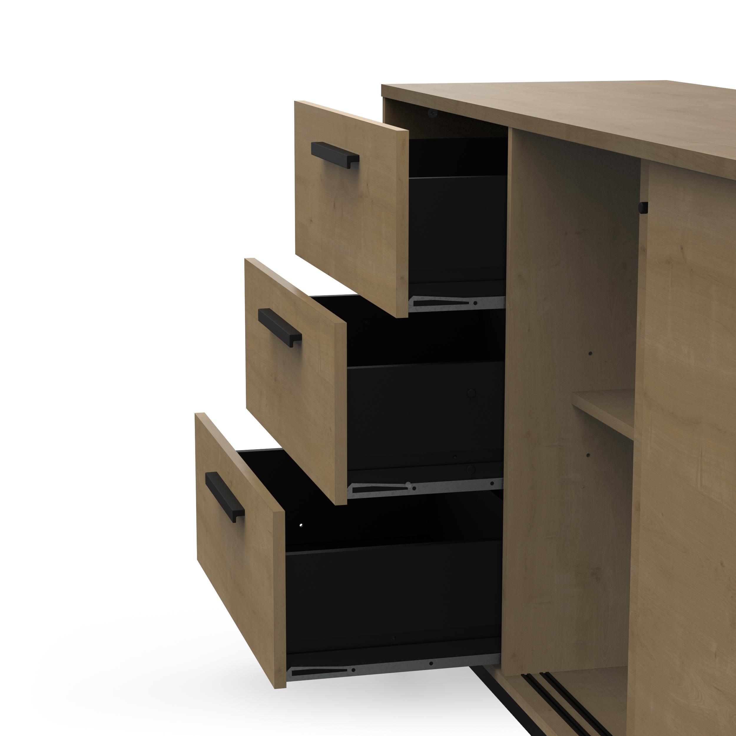 CRAFT ENFILADE 2 PORTES COULISSANTES 3 TIROIRS