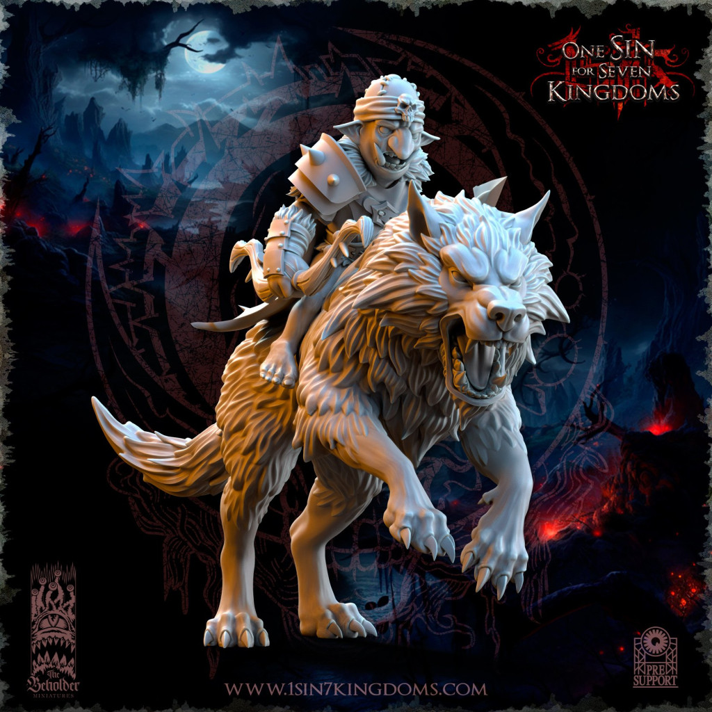 The Beholder Miniatures - Gobelins - Archers Chevaucheurs de Loups