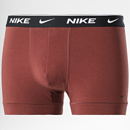 Lot De 3 Boxers Every Cotton Stretch KE1008 Gris Anthracite Bordeaux Blanc