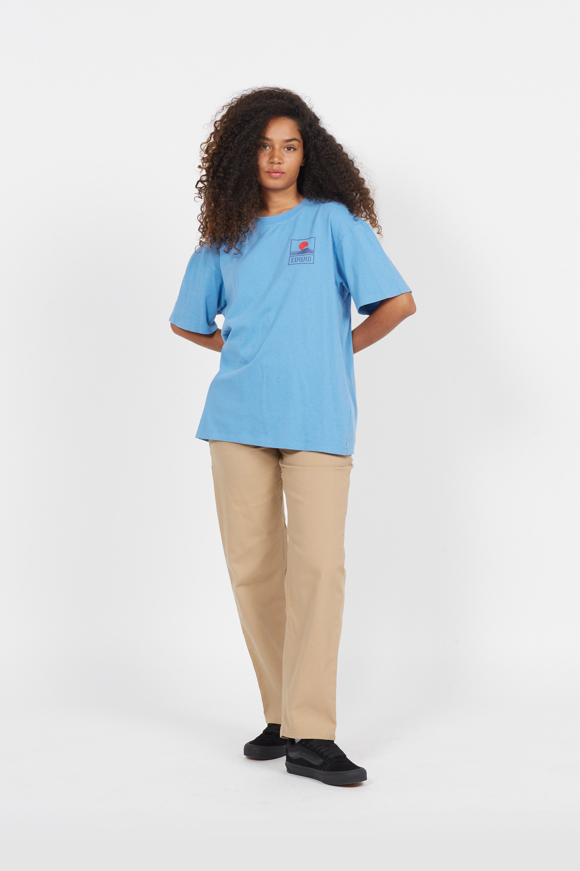 EDWIN T-shirt Sunset On Mt Fuji TS Bleu