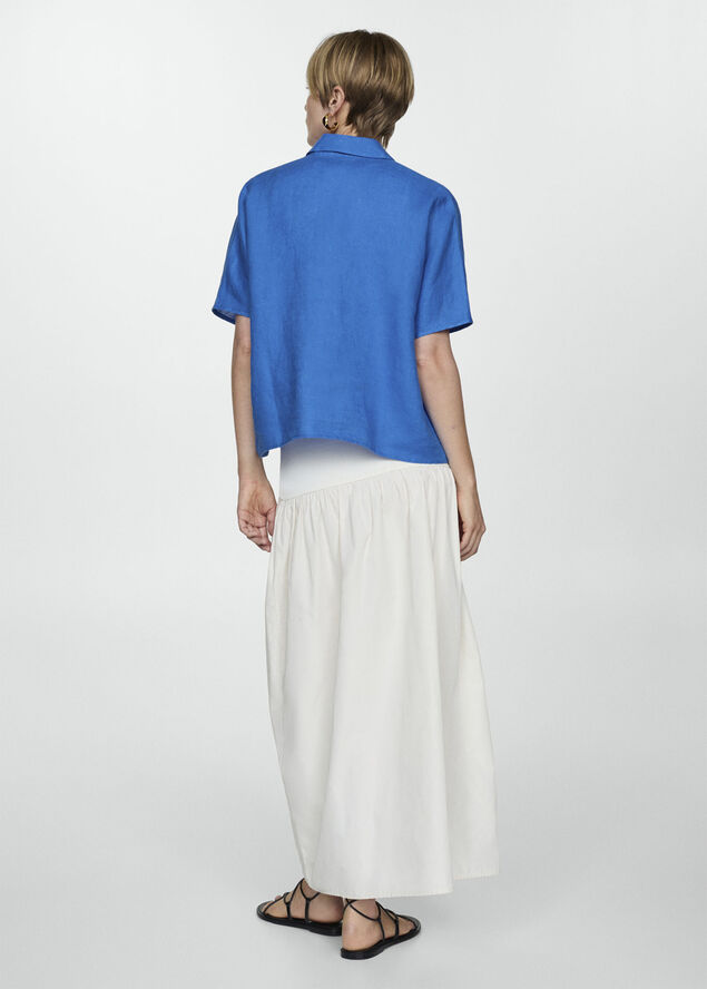 MANGO Linen 100% shirt 55