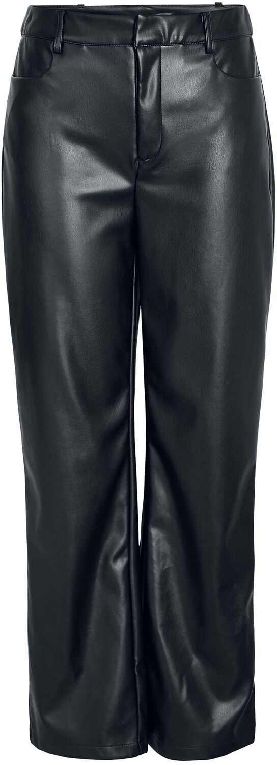 Andy Yolanda PU - Pantalon Ample Taille Haute  | Noisy May Pantalon imitation cuir