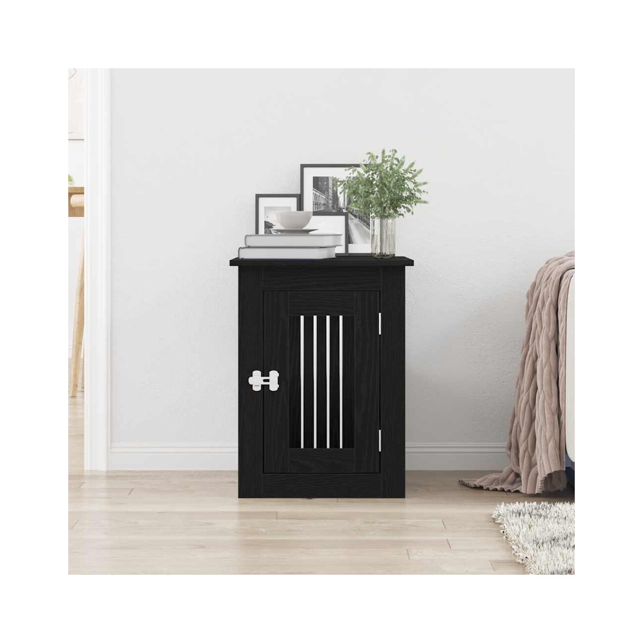 VidaXL Hundekäfig im Möbel-Stil graphit schwarz 62 cm, 45 cm, 59 cm