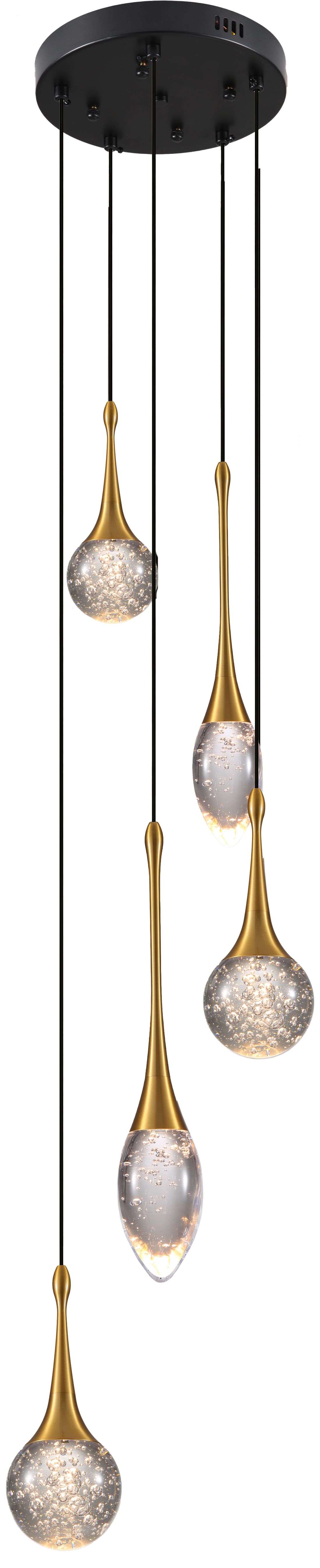 Hanglamp 5-lichts Goud Bolla ⌀25  x H150 cm