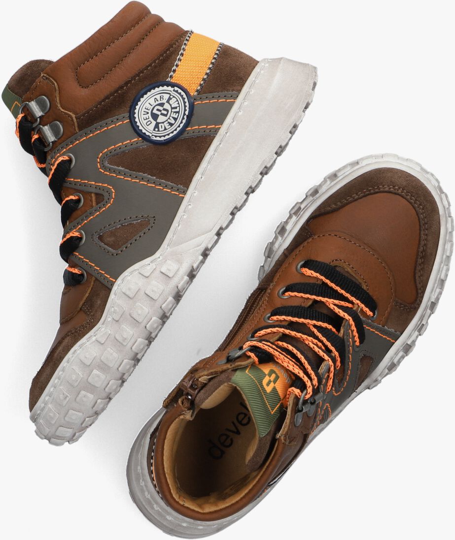 DEVELAB cognac develab hoge sneaker 45687