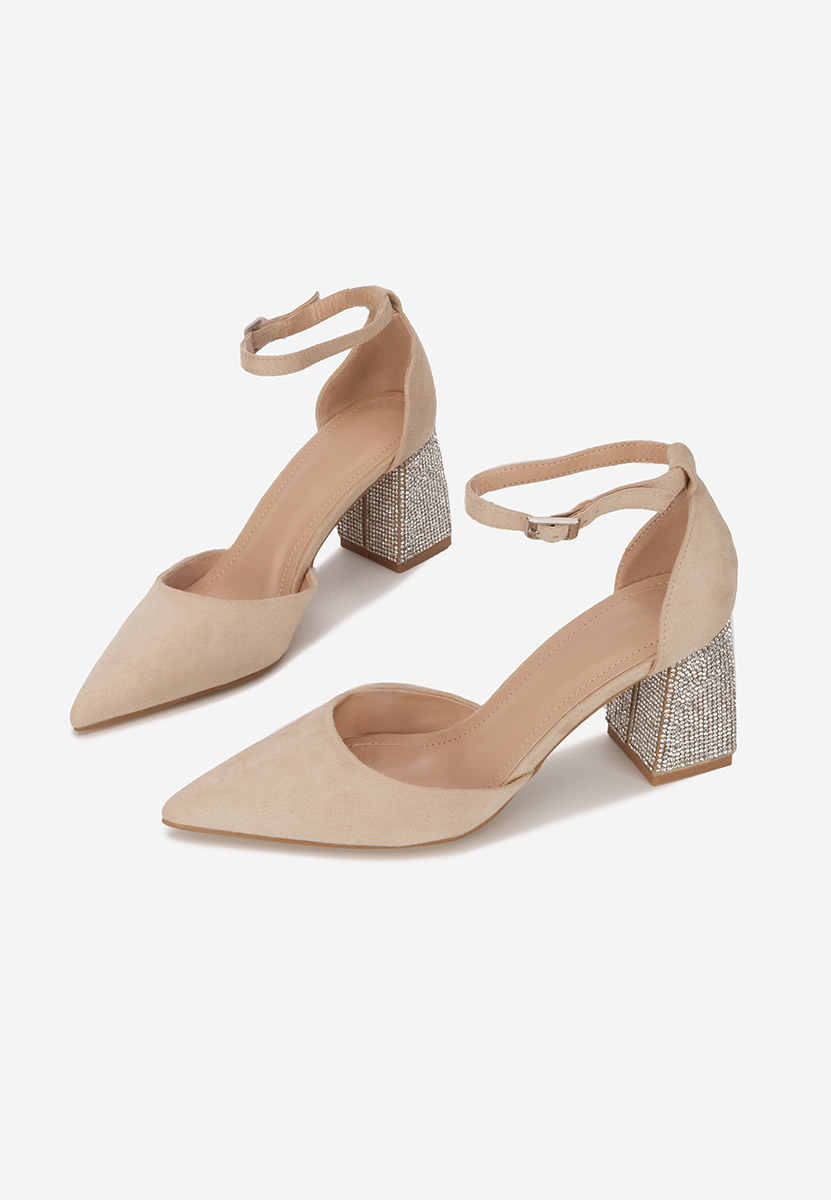 Chaussures à talon épais beige Ivette
