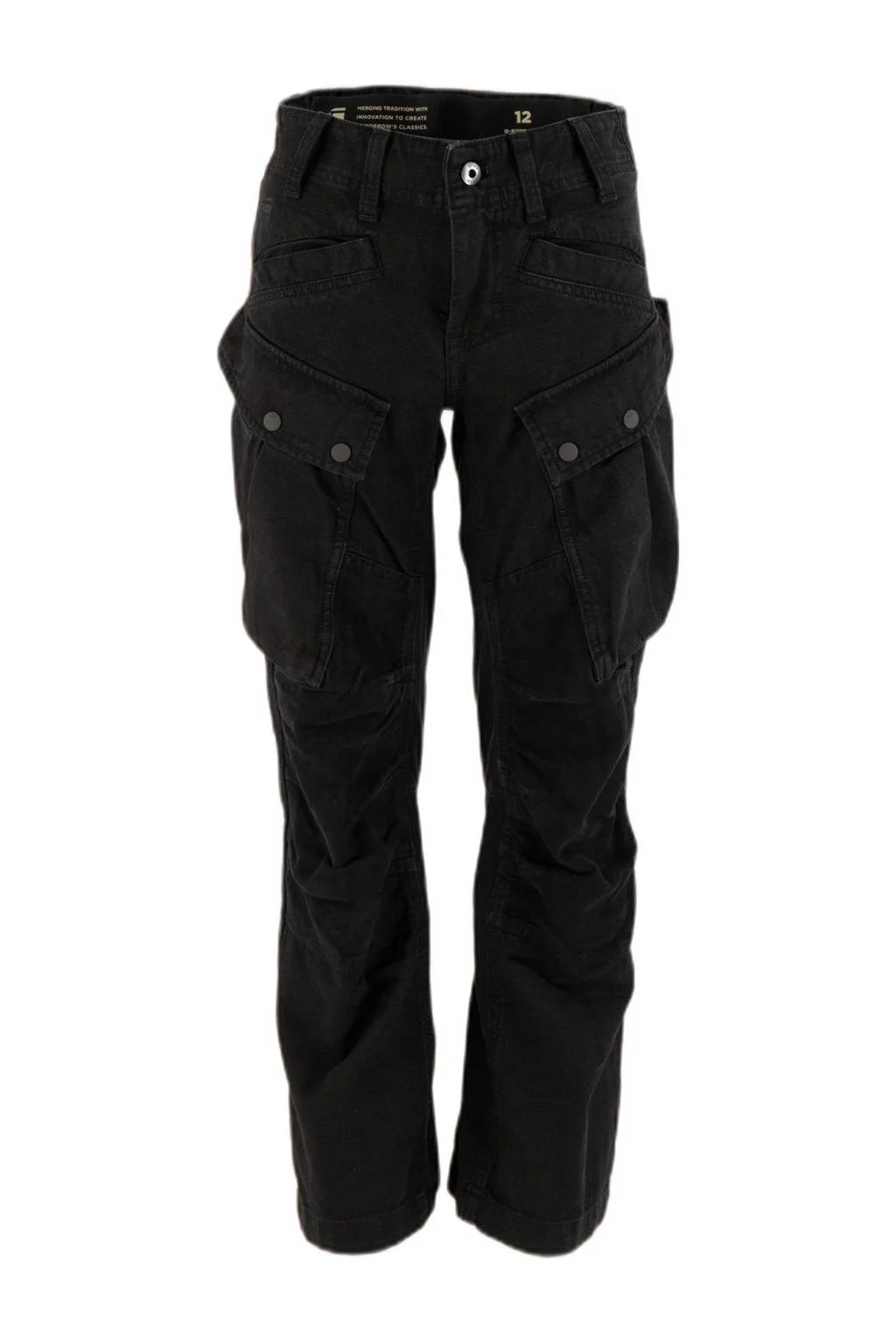 G-STAR relaxed low waist cargo jeans black denim