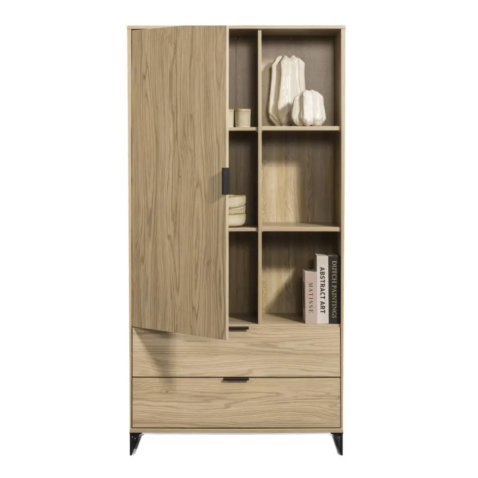 Wandkast Lucca - eikenkleur - 190x95x40 cm