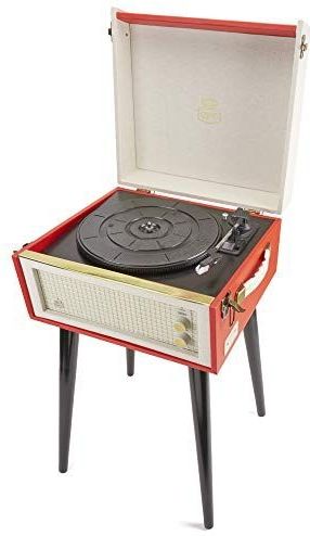 GPO - Retro - Platenspeler - Rood - Met MP3 en USB