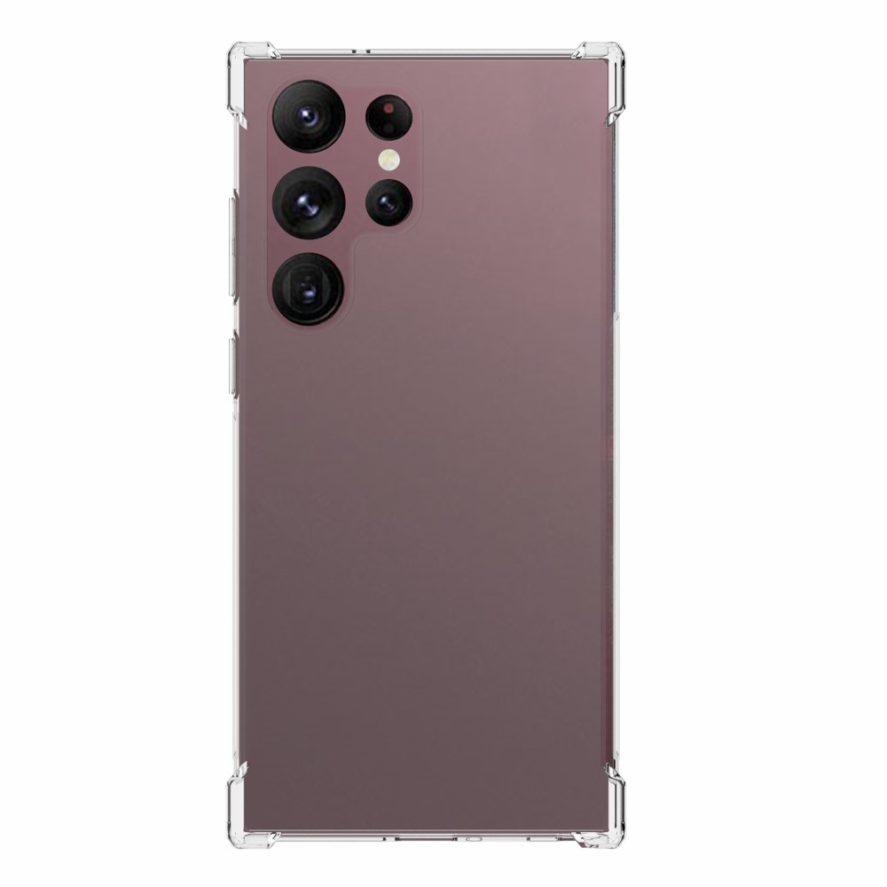 Samsung Galaxy S23 Ultra 5G Gummi Hülle Case Slim Design mit Air Cushion Fallschutz - Transparent
