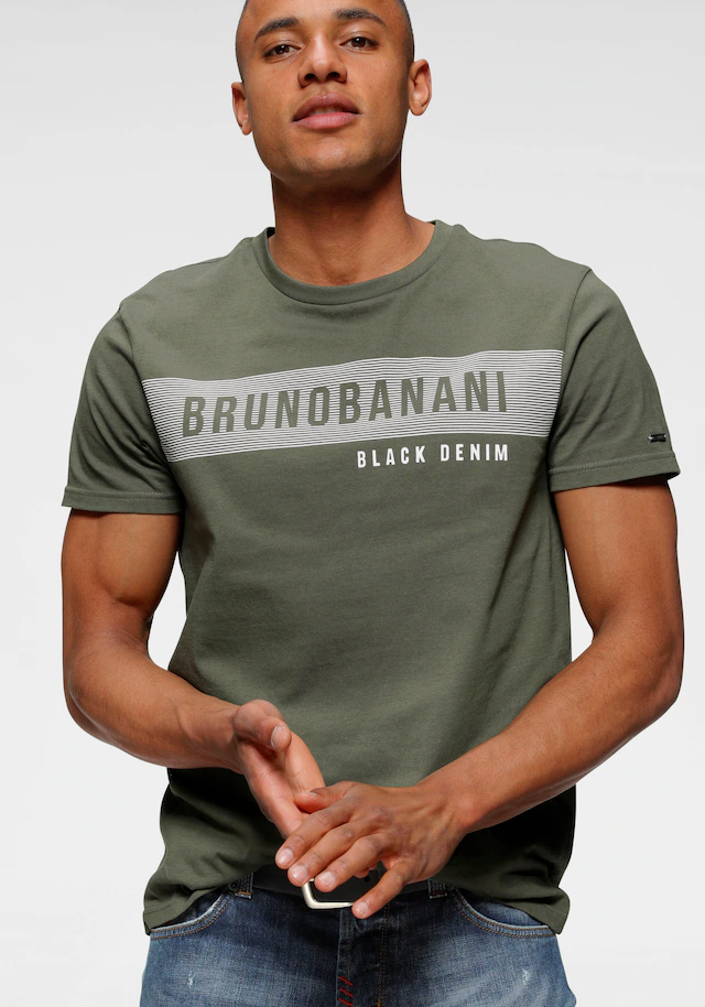 Bruno Banani T-Shirt , kurzärmelig,  schmal geschnitten,  Rundhalsausschnitt