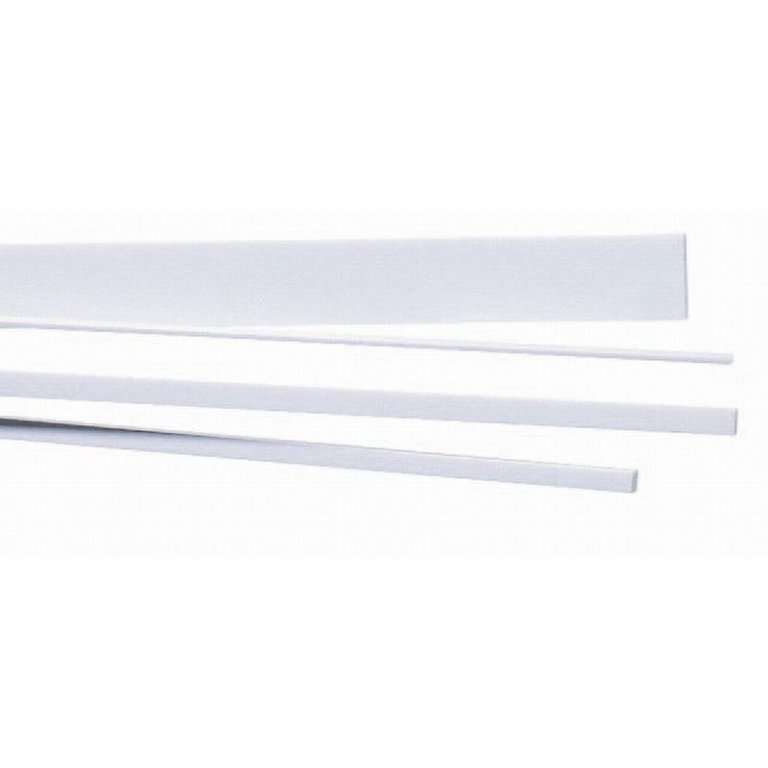 Polystyrol Vierkantstripes, kurz, weiß