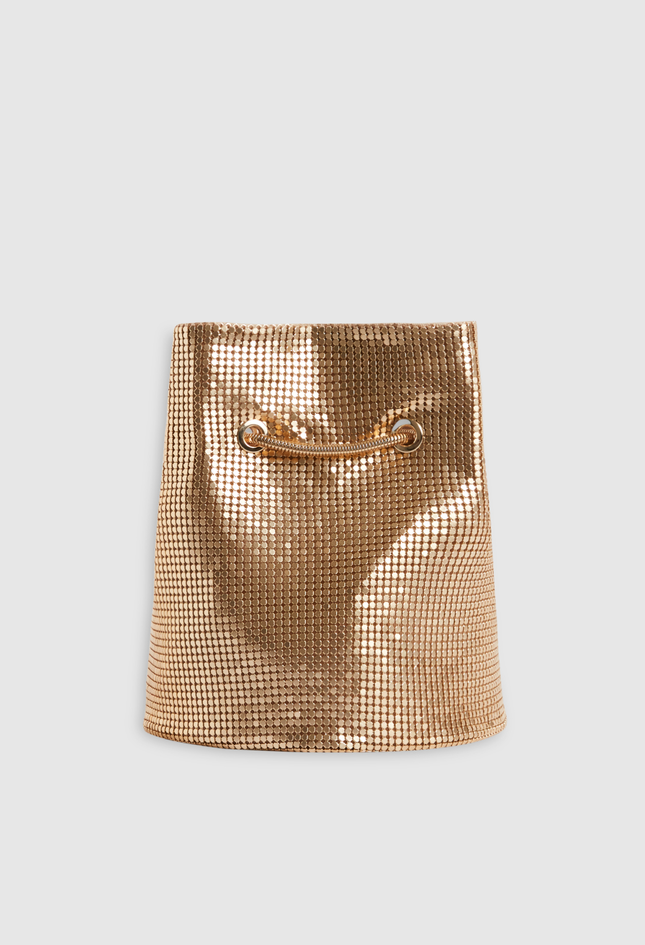 Sac cotte de maille doree
