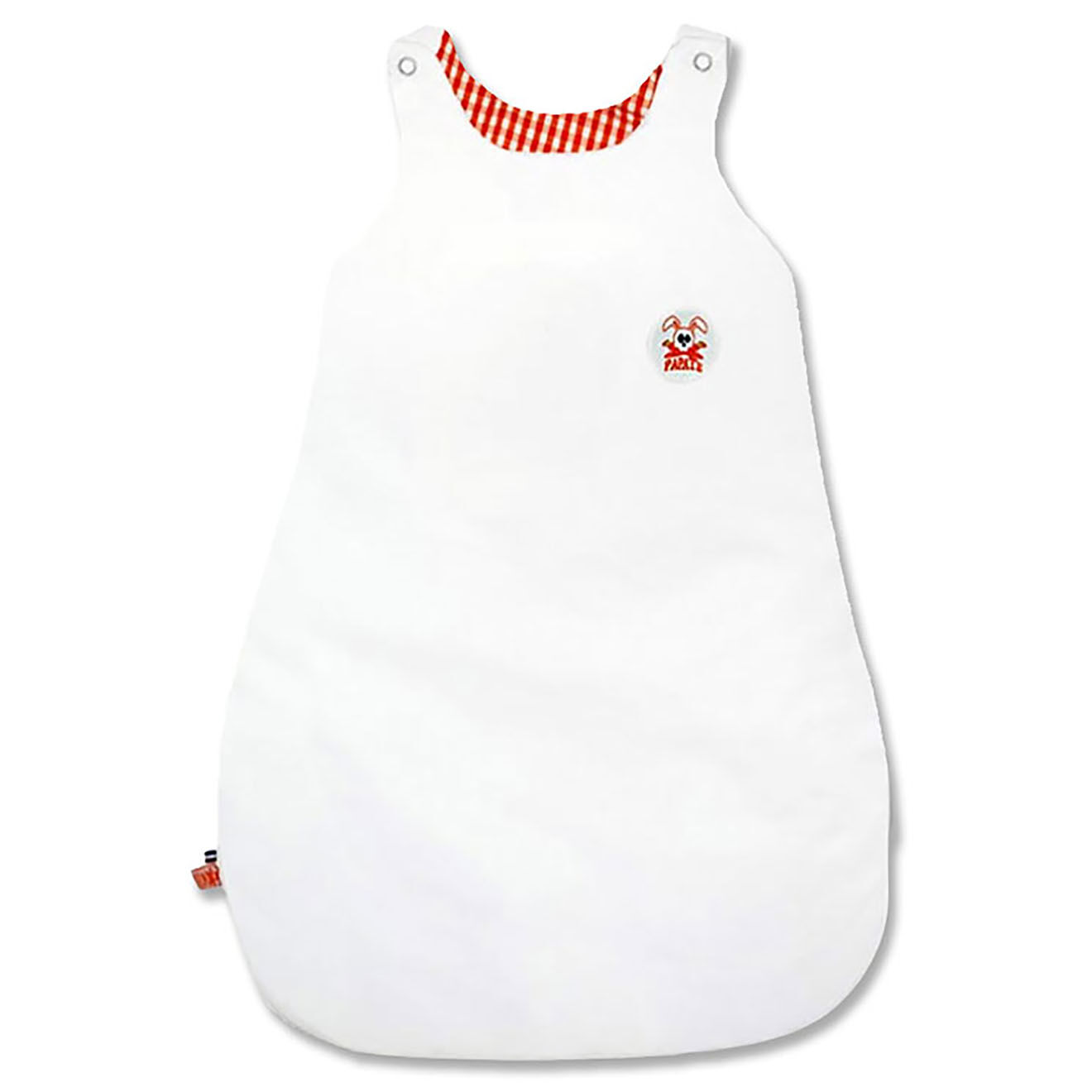 Papate Gigoteuse Mi-Saison en Coton Bio Saxe blanc/vichy - 70x90 cm