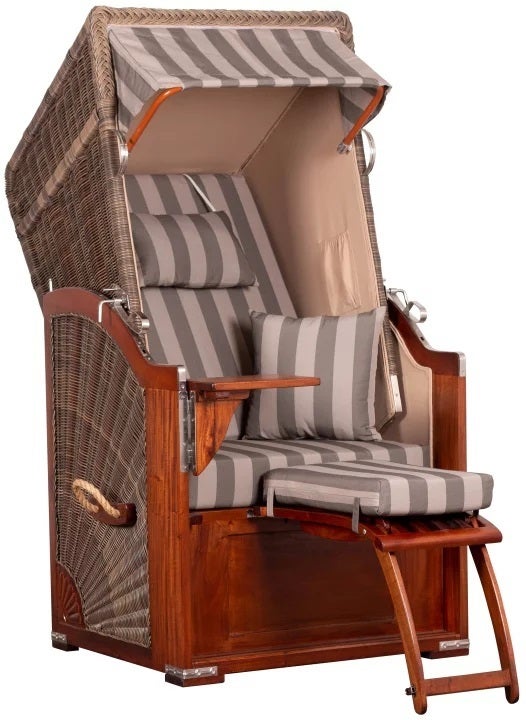 Strandstoel Nordstrand Single Mahonie PE grijs Design 537