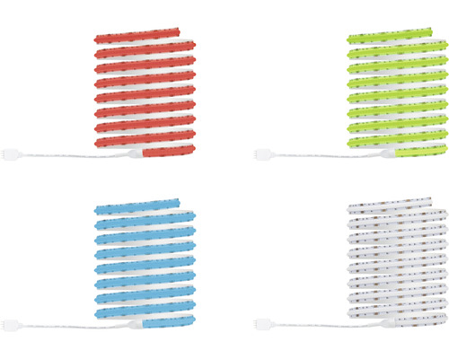 SimpLED kant-en-klare Full-Line COB basisstripset 3 m 22W 990 lm RGB kleurveranderende 2520 gecoate LED's met afstandsbediening 24 V