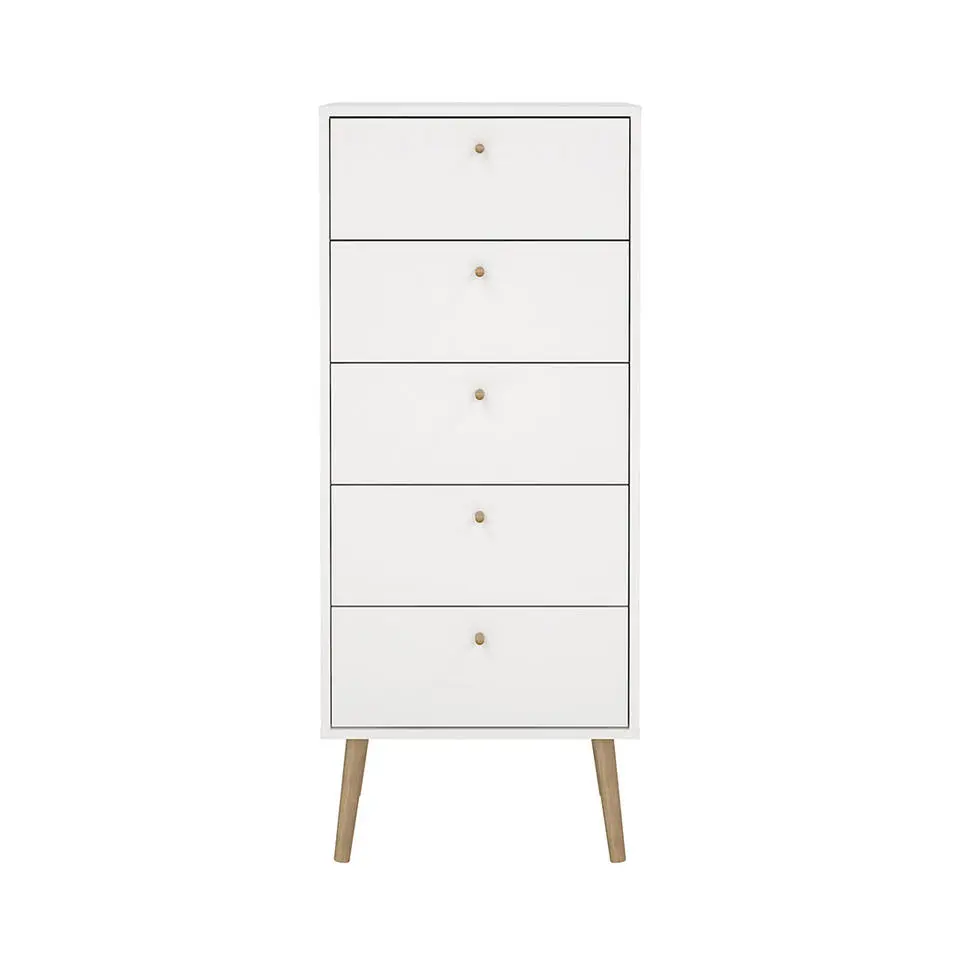 Hioshop Bodo kommode 5 lades wit