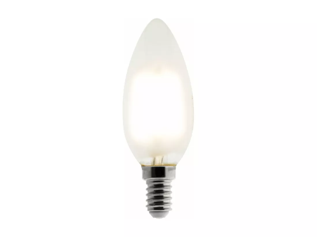 Ampoule déco filament LED Flamme 4W E14 400lm 2700K - Blanc chaud - Zenitech
